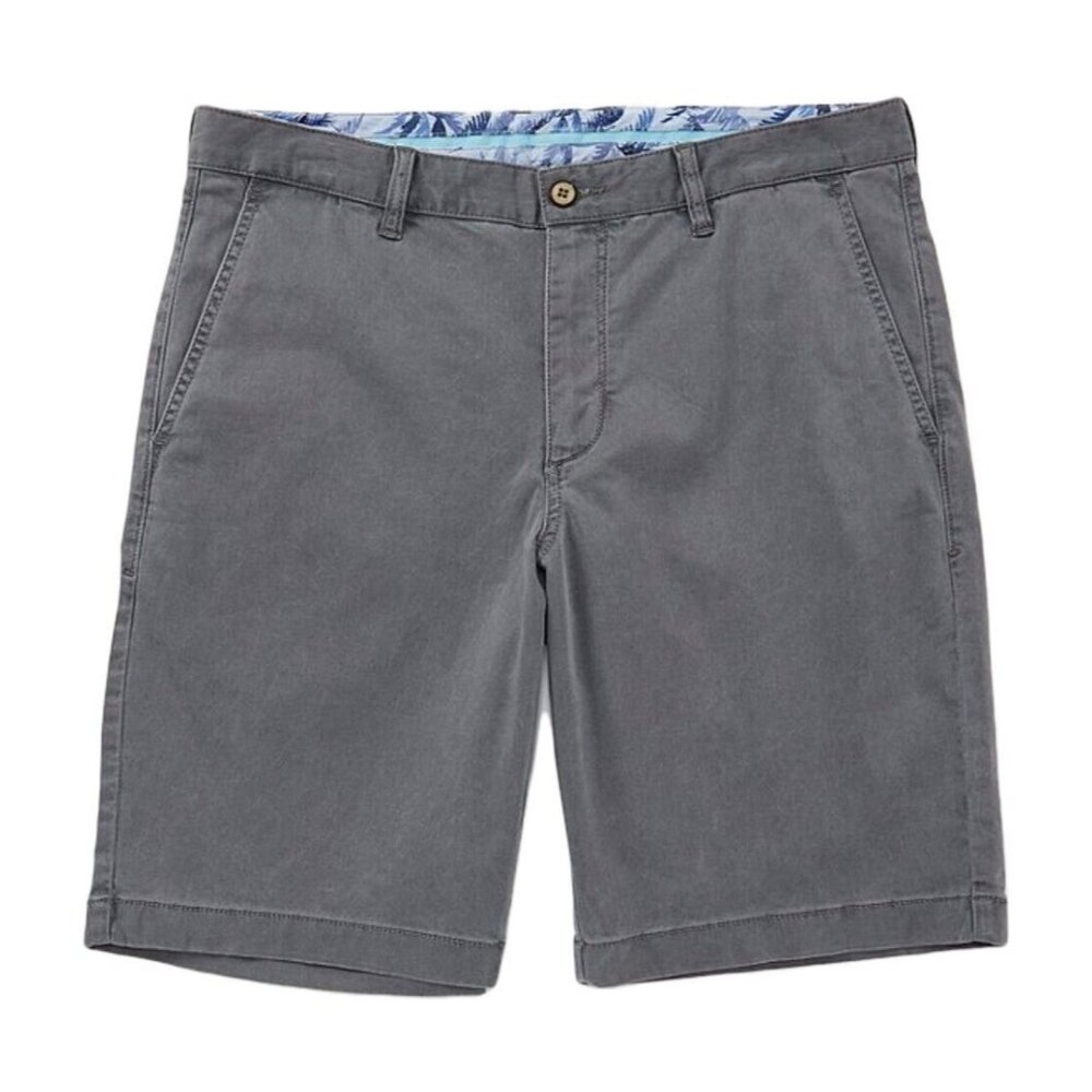 Tommy Bahama Mens Size 30 Fog Grey Stretch 8” inseam Boracay Chino Shorts - Picture 1 of 4